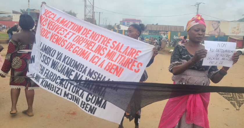 Beni : Les veuves de militaires et orphelins manifestent pour des salaires impayés