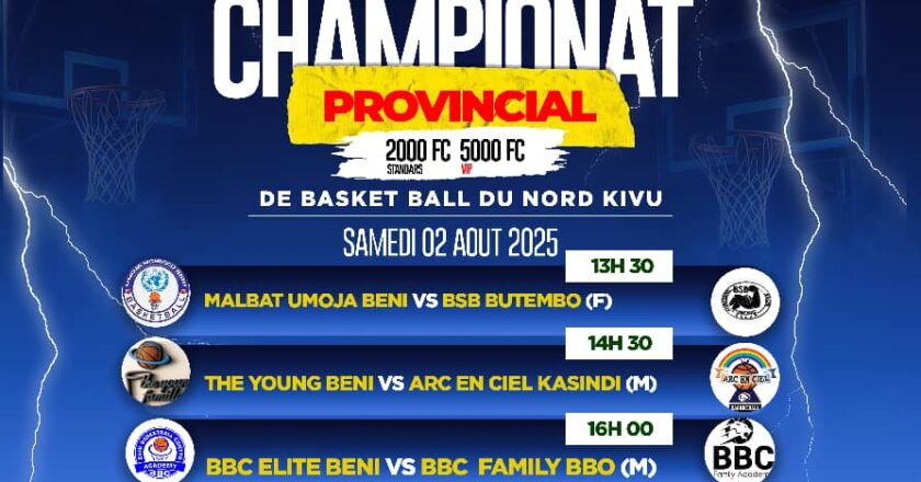 Nord-Kivu/Basket-ball : trois affiches pour lancer la 30e édition du championnat provincial ce samedi à Beni