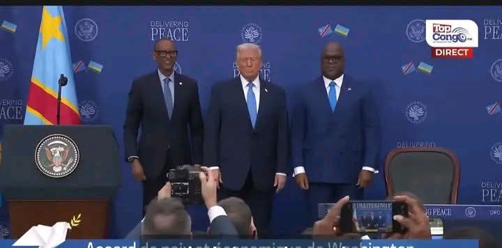 RDC – Diplomatie : Félix Tshisekedi et Paul Kagame entérinent à Washington l’accord de paix du 27 juin