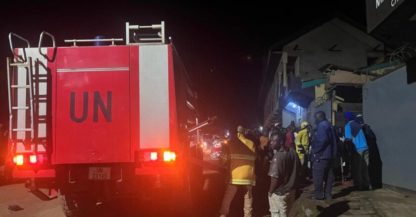 Beni : un incendie ravage un dépôt de boissons à Tamende, la MONUSCO évite sa propagation
